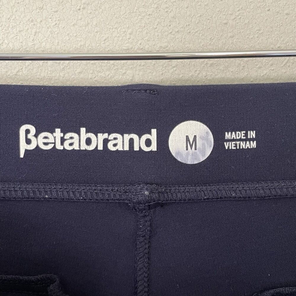 Betabrand Classic Dress Yoga Pants Women’sSize M Navy Blue Ponte Knit Stretch - Picture 3 of 7